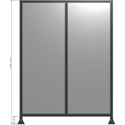 B3-2400-1800-0150-ZYPFK DOUBLE PANEL-LEG ON EACH SIDE 2400MM X 1800MM 1/4" POLYCARBONATE, AS A KIT