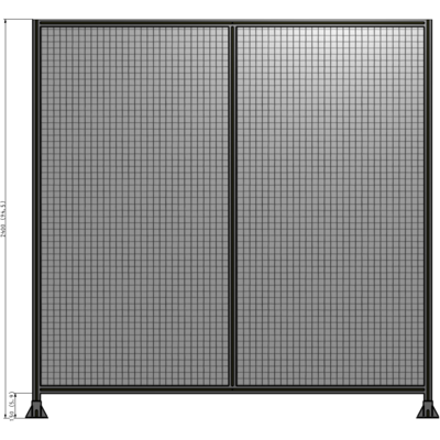 B3-2400-2400-0150-ZYMFK DOUBLE PANEL-LEG ON EACH SIDE 2400MM X 2400MM  1" MESH, FULLY ASSEMBLED