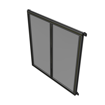 B4-1400-1200-0150-HYPZK DOUBLE PANEL-NO LEGS, HINGE CONNECTORS 1400MM X 1200MM  1/4" POLYCARBONATE, ASSEMBLED