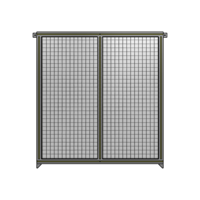 DOUBLE PANEL-NO LEGS, TIE PLATE AND ANGLE CONNECTORS 1400MM X 1200MM  1&quot; MESH, FULLY ASSEMBLED