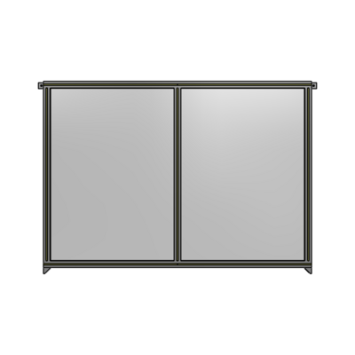 DOUBLE PANEL-NO LEGS, TIE PLATE AND ANGLE CONNECTORS 1400MM X 1800MM  1/4&quot; POLYCARBONATE, ASSEMBLED