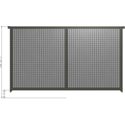 B4-1400-2200-0150-TYMZA DOUBLE PANEL-NO LEGS, TIE PLATE AND ANGLE CONNECTORS 1400MM X 2200MM  1" MESH, FULLY ASSEMBLED