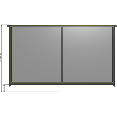 B4-1400-2200-0150-TYPZK DOUBLE PANEL-NO LEGS, TIE PLATE AND ANGLE CONNECTORS 1400MM X 2200MM 1/4" POLYCARBONATE, AS A KIT
