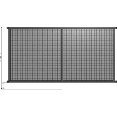 B4-1400-2400-0150-HYMZK DOUBLE PANEL-NO LEGS, HINGE CONNECTORS 1400MM X 2400MM 1" MESH, AS A KIT