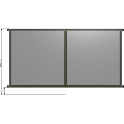 B4-1400-2400-0150-HYPZK DOUBLE PANEL-NO LEGS, HINGE CONNECTORS 1400MM X 2400MM 1/4" POLYCARBONATE, AS A KIT