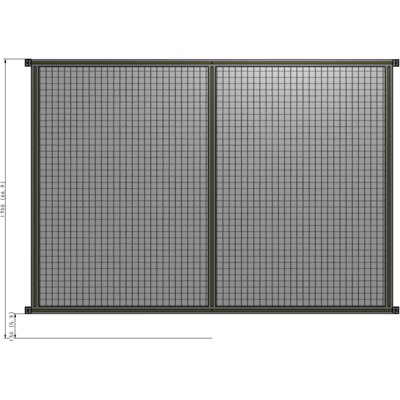 B4-1700-2200-0150-HYMZA DOUBLE PANEL-NO LEGS, HINGE CONNECTORS 1700MM X 2200MM  1" MESH, AS A KIT