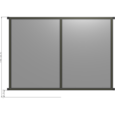 B4-1700-2200-0150-HYPZA DOUBLE PANEL-NO LEGS, HINGE CONNECTORS 1700MM X 2200MM  1/4" POLYCARBONATE, AS A KIT
