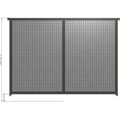 B4-1700-2200-0150-TYMZK DOUBLE PANEL-NO LEGS, TIE PLATE AND ANGLE CONNECTORS 1700MM X 2200MM  1" MESH, FULLY ASSEMBLED