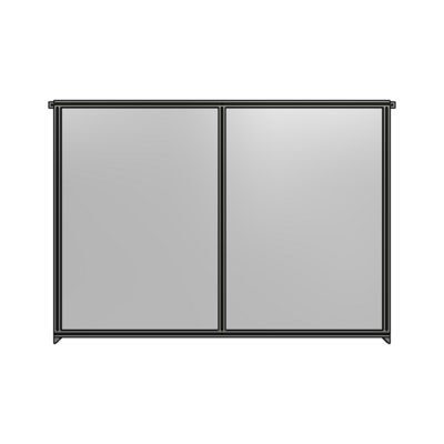 DOUBLE PANEL-NO LEGS, TIE PLATE AND ANGLE CONNECTORS 1700MM X 2200MM  1/4" POLYCARBONATE, ASSEMBLED