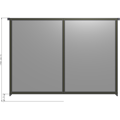 B4-1700-2200-0150-TYPZK DOUBLE PANEL-NO LEGS, TIE PLATE AND ANGLE CONNECTORS 1700MM X 2200MM  1/4" POLYCARBONATE, ASSEMBLED