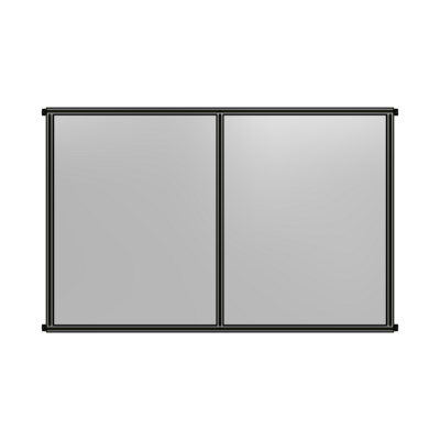 DOUBLE PANEL-NO LEGS, HINGE CONNECTORS 1700MM X 2400MM  1/4" POLYCARBONATE, AS A KIT