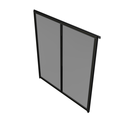 B4-2135-1800-0150-TYPZK DOUBLE PANEL-NO LEGS, TIE PLATE AND ANGLE CONNECTORS 2135MM X 1800MM  1/4" POLYCARBONATE, ASSEMBLED