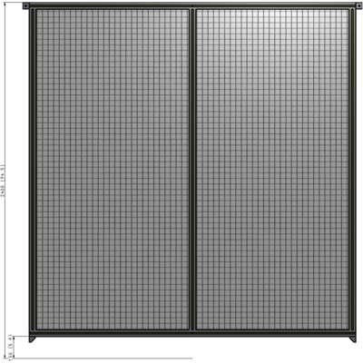 B4-2400-2200-0150-TYMZK DOUBLE PANEL-NO LEGS, TIE PLATE AND ANGLE CONNECTORS 2400MM X 2200MM 1" MESH, AS A KIT
