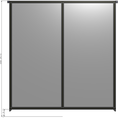 B4-2400-2200-0150-TYPZK DOUBLE PANEL-NO LEGS, TIE PLATE AND ANGLE CONNECTORS 2400MM X 2200MM 1/4" POLYCARBONATE, AS A KIT