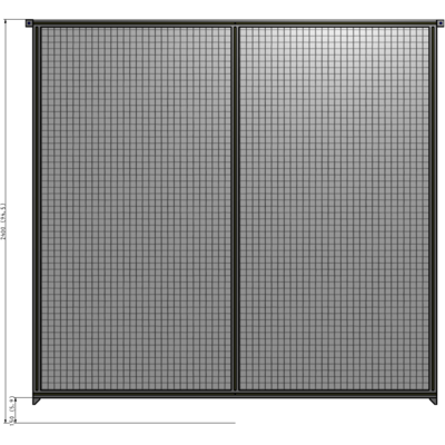 B4-2400-2400-0150-TYMZA DOUBLE PANEL-NO LEGS, TIE PLATE AND ANGLE CONNECTORS 2400MM X 2400MM 1" MESH, AS A KIT