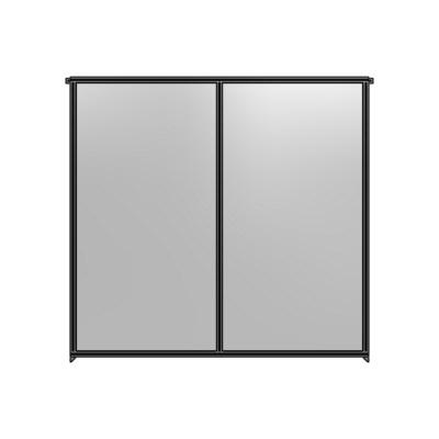 B4-2400-2400-0150-TYPZK DOUBLE PANEL-NO LEGS, TIE PLATE AND ANGLE CONNECTORS 2400MM X 2400MM 1/4" POLYCARBONATE, ASSEMBLED