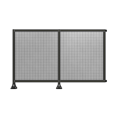 B5-1400-2200-0150-HYMFK DOUBLE PANEL-LEGS ON LEFT AND CENTER WITH HINGES 1400MM X 2200MM  1" MESH, AS A KIT