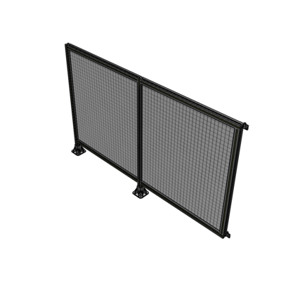 B5-1400-2200-0150-HYMFK DOUBLE PANEL-LEGS ON LEFT AND CENTER WITH HINGES 1400MM X 2200MM  1" MESH, AS A KIT