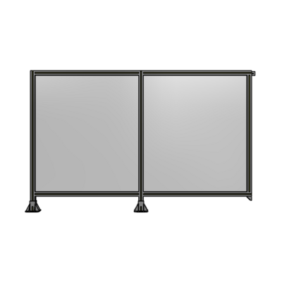 B5-1400-2200-0150-TYPFK DOUBLE PANEL-LEGS ON LEFT AND CENTER, TIE PLATE ON RIGHT 1400MM X 2200MM 1/4" POLYCARBONATE, AS KIT