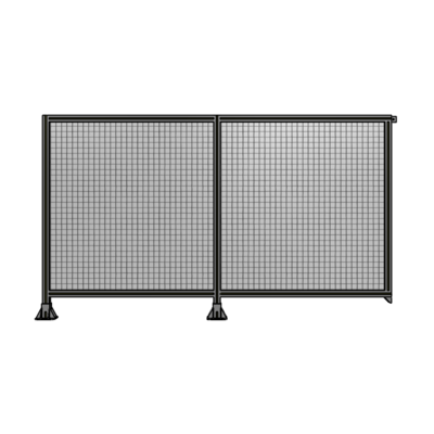 DOUBLE PANEL-LEGS ON LEFT AND CENTER, TIE PLATE ON RIGHT 1400MM X 2400MM  1&quot; MESH, AS A KIT