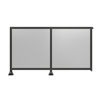 DOUBLE PANEL-LEGS ON LEFT AND CENTER, TIE PLATE ON RIGHT 1400MM X 2400MM  1/4&quot; POLYCARB, ASSEMBLED