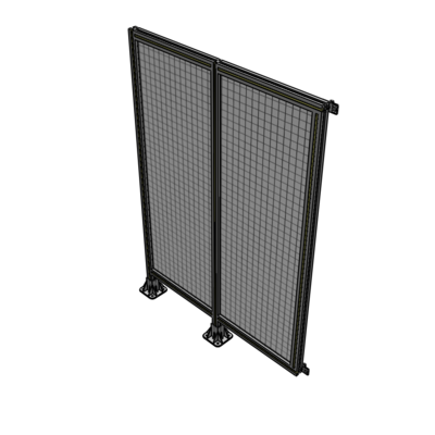 B5-1700-1200-0150-HYMFK DOUBLE PANEL-LEGS ON LEFT AND CENTER WITH HINGES 1700MM X 1200MM  1" MESH, AS A KIT