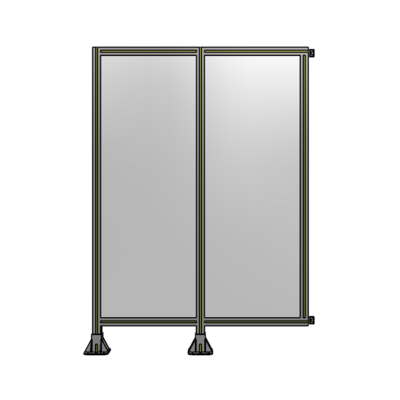 DOUBLE PANEL-LEGS ON LEFT AND CENTER WITH HINGES 1700MM X 1200MM  1/4" POLYCARBONATE, AS A KIT