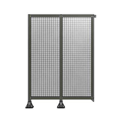 DOUBLE PANEL-LEGS ON LEFT AND CENTER, TIE PLATE ON RIGHT 1700MM X 1200MM  1" MESH, FULLY ASSEMBLED