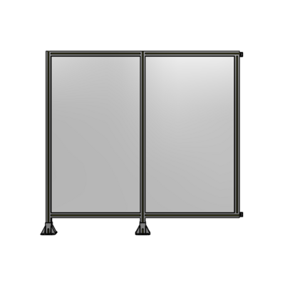 DOUBLE PANEL-LEGS ON LEFT AND CENTER WITH HINGES 1700MM X 1800MM  1/4" POLYCARBONATE, ASSEMBLED