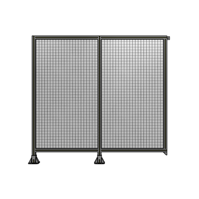 DOUBLE PANEL-LEGS ON LEFT AND CENTER, TIE PLATE ON RIGHT 1700MM X 1800MM  1" MESH, FULLY ASSEMBLED