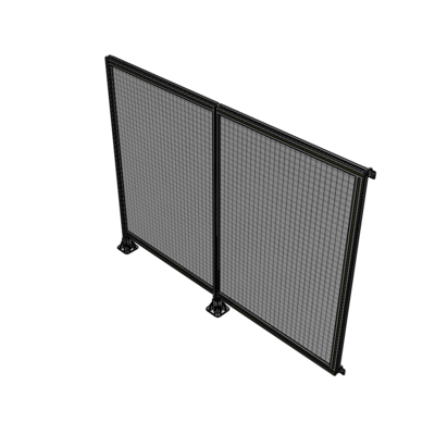B5-1700-2200-0150-HYMFA DOUBLE PANEL-LEGS ON LEFT AND CENTER WITH HINGES 1700MM X 2200MM  1" MESH, FULLY ASSEMBLED