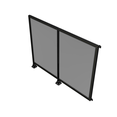 B5-1700-2200-0150-HYPFK DOUBLE PANEL-LEGS ON LEFT AND CENTER WITH HINGES 1700MM X 2200MM  1/4" POLYCARBONATE, AS A KIT