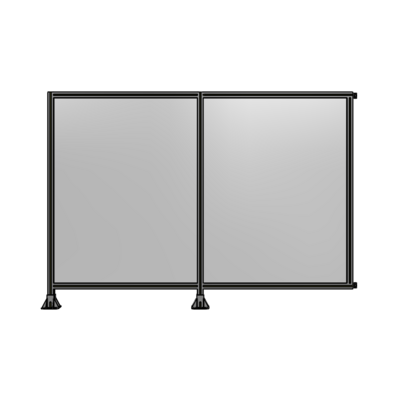 DOUBLE PANEL-LEGS ON LEFT AND CENTER WITH HINGES 1700MM X 2400MM  1/4" POLYCARBONATE, ASSEMBLED
