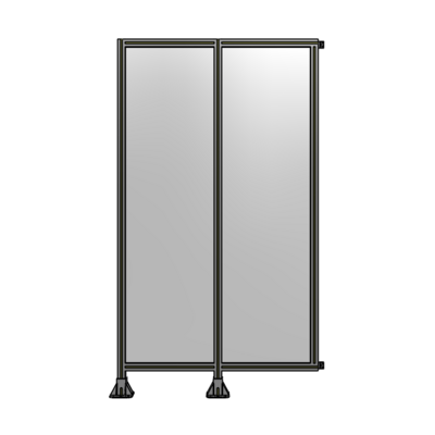 DOUBLE PANEL-LEGS ON LEFT AND CENTER WITH HINGES 2135MM X 1200MM  1/4&quot; POLYCARBONATE, ASSEMBLED