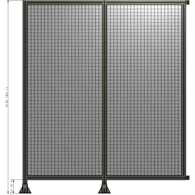 B5-2135-1800-0150-HYMFK DOUBLE PANEL-LEGS ON LEFT AND CENTER WITH HINGES 2135MM X 1800MM 1" MESH, AS A KIT