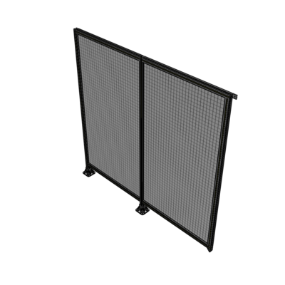 B5-2135-2200-0150-TYMFK DOUBLE PANEL-LEGS ON LEFT AND CENTER, TIE PLATE ON RIGHT 2135MM X  2200MM  1" MESH, AS A KIT