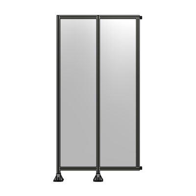 DOUBLE PANEL-LEGS ON LEFT AND CENTER WITH HINGES 2400MM X 1200MM  1/4" POLYCARBONATE, AS A KIT