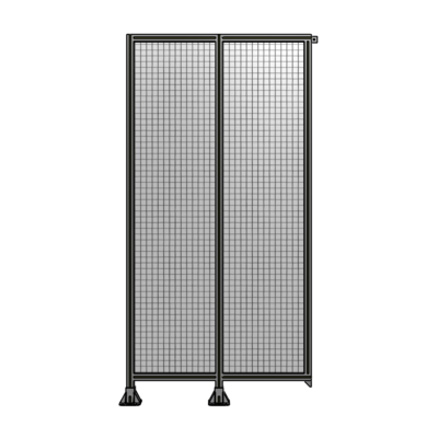 DOUBLE PANEL-LEGS ON LEFT AND CENTER, TIE PLATE ON RIGHT 2400MM X 1200MM  1" MESH, AS A KIT