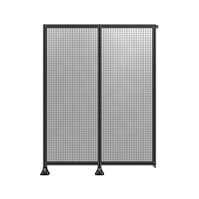 DOUBLE PANEL-LEGS ON LEFT AND CENTER, TIE PLATE ON RIGHT 2400MM X 1800MM  1" MESH, AS A KIT
