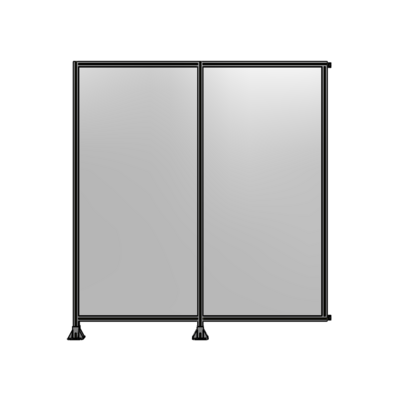 DOUBLE PANEL-LEGS ON LEFT AND CENTER WITH HINGES 2400MM X 2200MM  1/4" POLYCARBONATE, ASSEMBLED