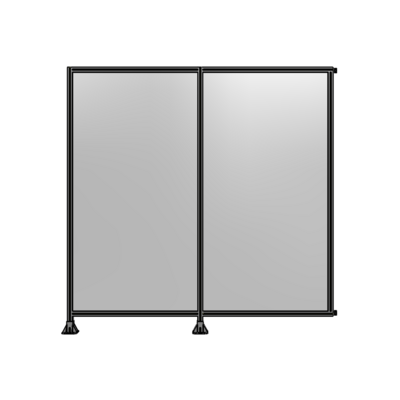 DOUBLE PANEL-LEGS ON LEFT AND CENTER WITH HINGES 2400MM X 2400MM  1/4" POLYCARBONATE, AS A KIT