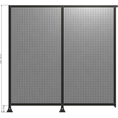 B5-2400-2400-0150-TYMFK DOUBLE PANEL-LEGS ON LEFT AND CENTER, TIE PLATE ON RIGHT 2400MM X 2400MM  1" MESH, AS A KIT