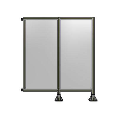 DOUBLE PANEL-LEGS ON RIGHT AND CENTER WITH HINGES 1400MM X 1200MM  1/4&quot; POLYCARBONATE, AS A KIT