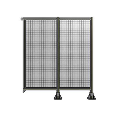 DOUBLE PANEL-LEGS ON RIGHT AND CENTER, TIE PLATE ON LEFT 1400MM X 1200MM  1&quot; MESH, AS A KIT