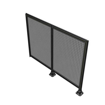 B6-1400-1800-0150-TYMFK DOUBLE PANEL-LEGS ON RIGHT AND CENTER, TIE PLATE ON LEFT 1400MM X 1800MM  1" MESH, FULLY ASSEMBLED