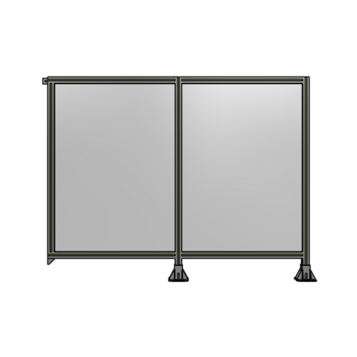 DOUBLE PANEL-LEGS ON RIGHT AND CENTER, TIE PLATE ON LEFT 1400MM X 1800MM  1/4&quot; POLYCARBONATE, AS KIT