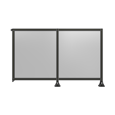 DOUBLE PANEL-LEGS ON RIGHT AND CENTER, TIE PLATE ON LEFT 1400MM X 2200MM  1/4&quot; POLYCARB, ASSEMBLED