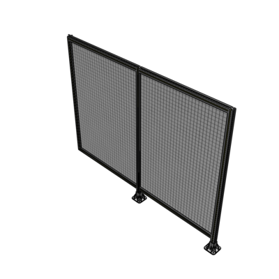 B6-1700-2200-0150-HYMFA DOUBLE PANEL-LEGS ON RIGHT AND CENTER WITH HINGES 1700MM X 2200MM 1" MESH, FULLY ASSEMBLED