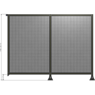 B6-1700-2200-0150-TYMFK DOUBLE PANEL-LEGS ON RIGHT AND CENTER, TIE PLATE ON LEFT 1700MM X 2200MM  1" MESH, AS A KIT