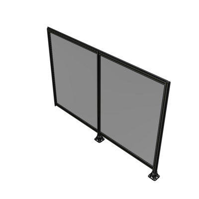 B6-1700-2400-0150-TYPFK DOUBLE PANEL-LEGS ON RIGHT AND CENTER, TIE PLATE ON LEFT 1700MM X 2400MM  1/4" POLYCARBONATE, AS KIT